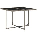 vidaXL Ensemble à manger de jardin 5 Pièces coussins gris résine tressée