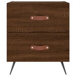 vidaXL Tables de chevet 2 Pièces chêne marron 40x35x47 5 cm