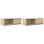 vidaXL Meubles TV 2 Pièces chêne sonoma 80x31x25 5 cm bois d'ingénierie