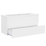 vidaXL Armoire d'évier avec lavabo intégré Blanc Aggloméré