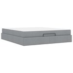 vidaXL Cadre de lit avec matelas avec matelas 2 Pièces Gris clair tissu
