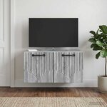 vidaXL Meuble TV mural Sonoma gris 59 5 x 41 x 30 cm Bois d'ingénierie