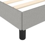 vidaXL Cadre de lit Gris clair 90x200 cm Tissu