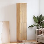 vidaXL Buffet haut Chêne sonoma 34 5x34x180 cm Bois d'ingénierie
