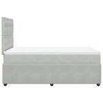 vidaXL Sommier à lattes de lit et matelas Gris clair 120x200cm Velours
