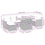 vidaXL Salon de jardin 5 Pièces avec coussins noir résine tressée