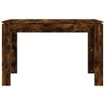 vidaXL Table à dîner chêne fumé 120x60x76 cm bois d'ingénierie