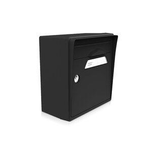Boîte aux lettres compacte noire – fabriquée en France – en résine – ne rouille pas