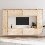 vidaXL Meubles TV 8 Pièces Bois massif de pin