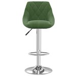vidaXL Tabouret de bar Vert foncé Velours