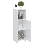 vidaXL Armoire de salle de bain Blanc brillant 30x30x95 cm