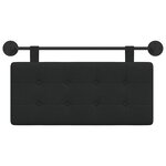 vidaXL Tête de lit suspendue Noir Tissu