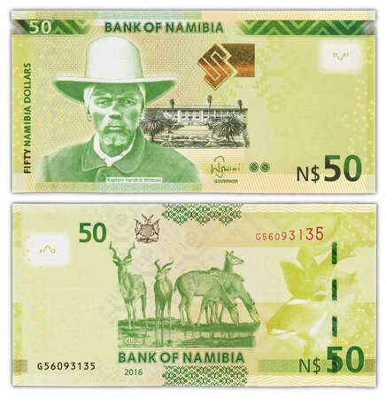 Billet de collection 50 namibia dollars 2016 namibie - neuf - p13b