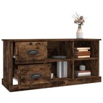 vidaXL Meuble TV chêne fumé 102x35 5x47 5 cm bois d'ingénierie