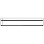 vidaXL Meuble TV noir 220x40x40 5 cm verre trempé