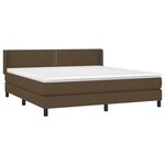 vidaXL Sommier à lattes de lit avec matelas Marron foncé 180x200 cm