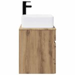 vidaXL Meuble de lavabo mural Chêne artisanal 49 x 41 x 63 cm