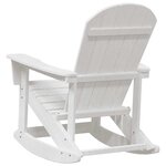 vidaXL Chaise Adirondack à bascule Blanc 73.5 x 92 x 90 cm Plastique