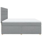 vidaXL Sommier à lattes de lit avec matelas Gris clair 180x200cm Tissu