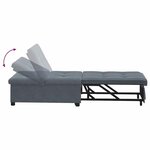 vidaXL Canapé-lit Gris foncé 67 x 194 x 38 cm Velours