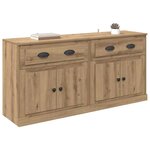 vidaXL Buffets avec tiroir 2 Pièces Chêne artisanal 70 x 35 5 x 67 5 cm