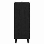 vidaXL Buffet Chêne noir 34 5 x 34 x 90 cm Bois d'ingénierie et fer