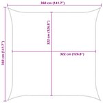 vidaXL Voile d'ombre Orange et marron 3 6 x 3 6 m