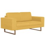 Vidaxl ensemble de canapé 2 pièces tissu jaune