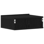 vidaXL Tables de chevet flottantes lot de 2 chêne noir 40 x 32 x 15 cm bois d'ingénierie