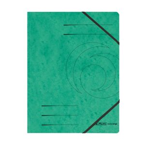 5 x Chemise à élastiques easyorga, A4, carton Colorspan, vert HERLITZ