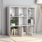 vidaXL Bibliothèque Blanc brillant 98x30x98 cm Bois d’ingénierie