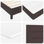vidaXL Lit boxspring avec matelas Marron foncé 90 x 200 cm