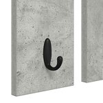 vidaXL Porte-manteau mural avec étagère Gris béton 84 x 10 x 80 cm