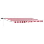 vidaXL Store rétractable manuel avec LEDs Rouge et Blanc 4 5 × 3 m