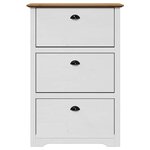 VidaXL Étagère à chaussures BODO blanc et marron 80x35x118 cm