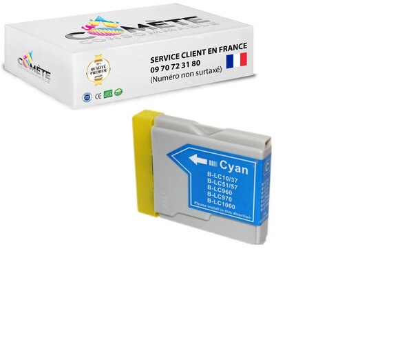 Lc970 - 1 cartouche d'encre compatible avec lexmark lc970 lc1000 cyan