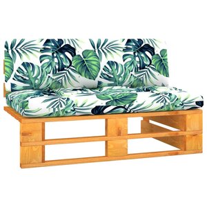 vidaXL Canapé central palette de jardin marron miel bois pin imprégné