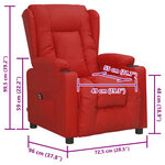 vidaXL Fauteuil Rouge bordeaux Similicuir