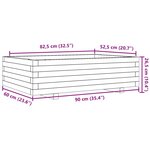 vidaXL Jardinière 90x60x26 5 cm bois massif de douglas