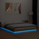 vidaXL Cadre de lit avec lumières LED sans matelas 160x200 cm