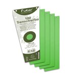 Paquet de 100 intercalaires trapèze vert . Perforation 2 trous x 6 EXACOMPTA