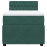 vidaXL Sommier à lattes de lit avec matelas Vert foncé 90x200 cm