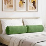vidaXL Coussins d'accent 2 Pièces Vert clair Ø 25 x 70 cm