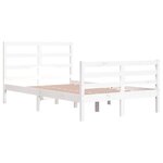 vidaXL Cadre de lit sans matelas blanc bois de pin massif 120x200 cm