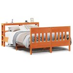 vidaXL Cadre de lit sans matelas cire marron 140x200cm bois pin massif