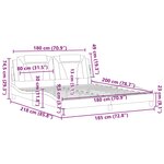 vidaXL Cadre de lit Viana sans matelas noir et blanc 180x200 cm similicuir