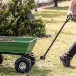 Chariot d'entretien de jardin à bascule - Avec poignée de transport - Contenance : 75 Litres