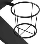 vidaXL Bureau de jeu avec pieds en forme de K Noir 110x60x75 cm