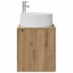 vidaXL Vanité de lavabo mural Chêne artisanal 49 5 x 44 5 x 65 5 cm