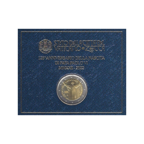2 euros commémorative Vatican 2022 - Paul VI en coffret BU.